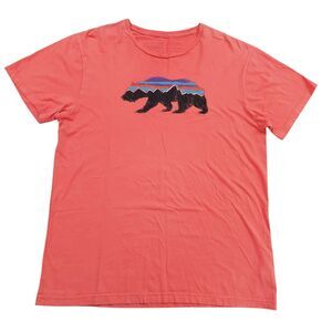 Patagonia T-Shirt Mens Medium Red Slim Fit Organic Cotton Minimalist Hiking